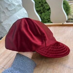 Vintage Red Silky United Hatters & Millinery Workers Union Int. Soft Cap